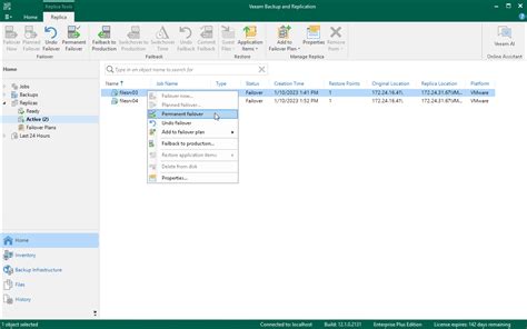 veeam replication failover test|veeam permanent failover.